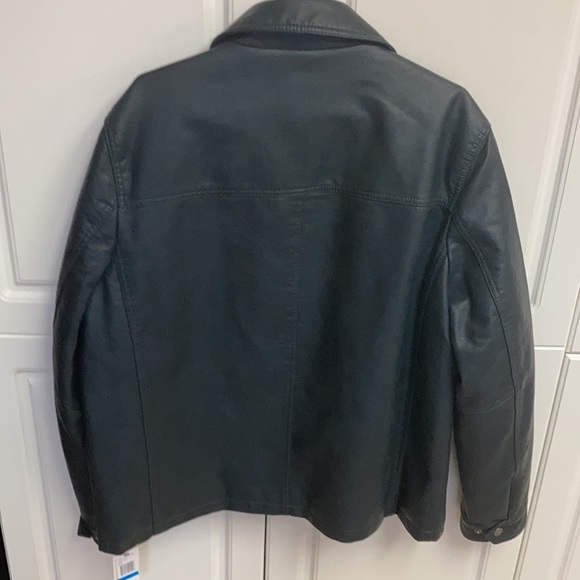 Dockers New Men’s Navy leather jacket Size XL - Picture 11 of 13